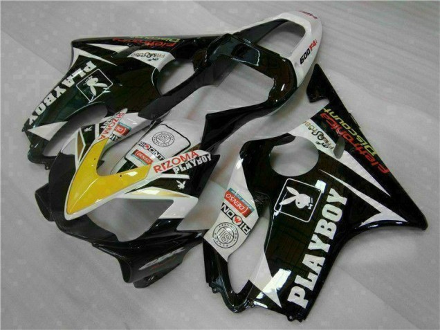 Gelb Silber Schwarz Playboy CBR 600 F4i 01-03 Verkleidungen