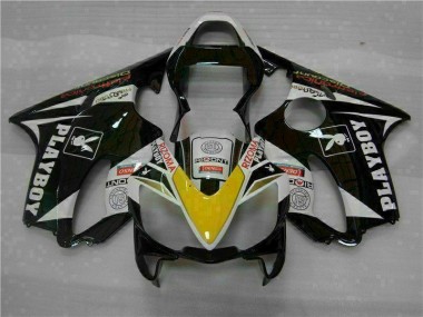 Gelb Silber Schwarz Playboy CBR 600 F4i 01-03 Verkleidungen