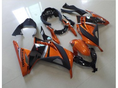 Schwarz Orange ZX 300R 13-16 Verkleidungen